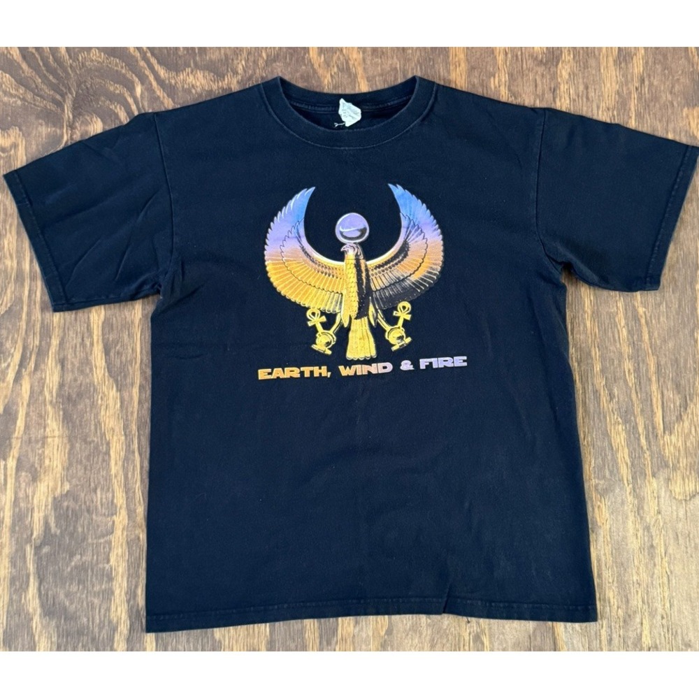 Earth Wind & Fire Shirt Medium Anvil Black It‎ Begins With A Dream Band Tee